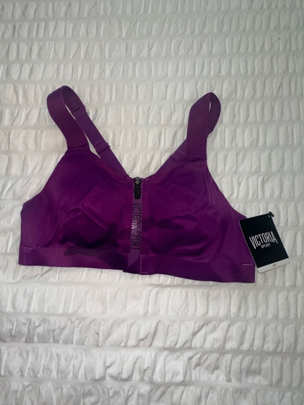 Victoria's Secret Sport Purple Front-Zip Wireless Bra NWT